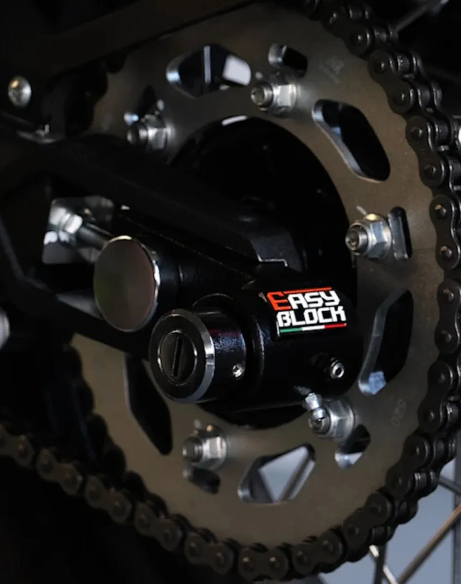 2026 EasyBlock Rear sprocket / rear disc lock security system — fits many makes/models including Yamaha MT07, MT09, Tracer 7, Tracer 9, MT10, CBR, Forza for sale in Dublin — EasyBlock Motorcycle Security